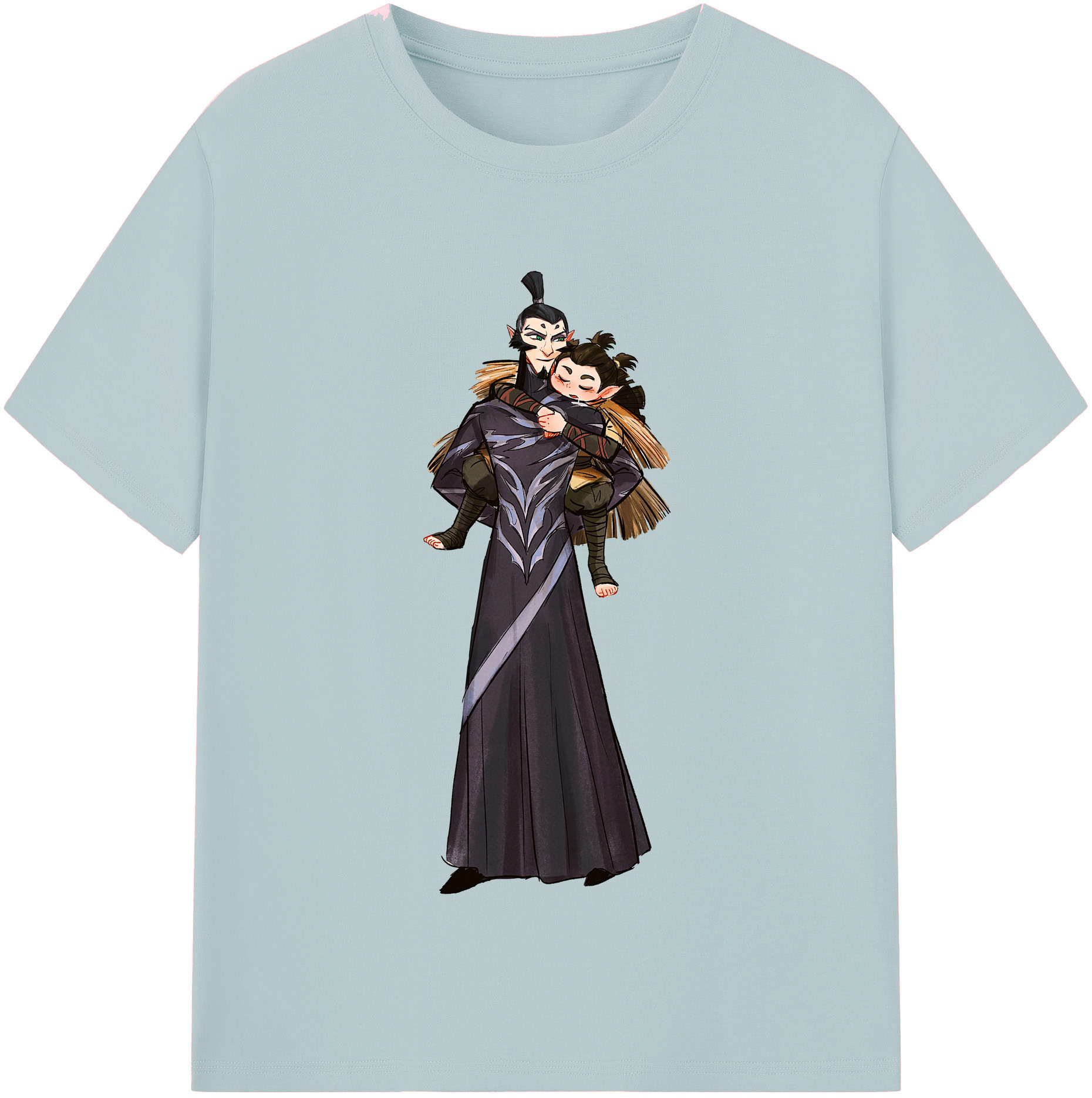 （画像用） Ne Zha 2 ナタ 魔童の大暴れ 綿100％半袖Tシャツ（フロントプリント）